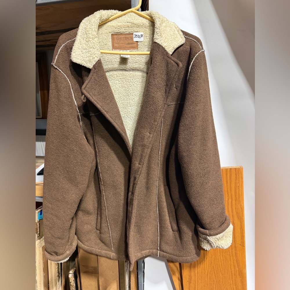 #3520JF-Classic Brown Sherpa-Lined Men’s Jacket